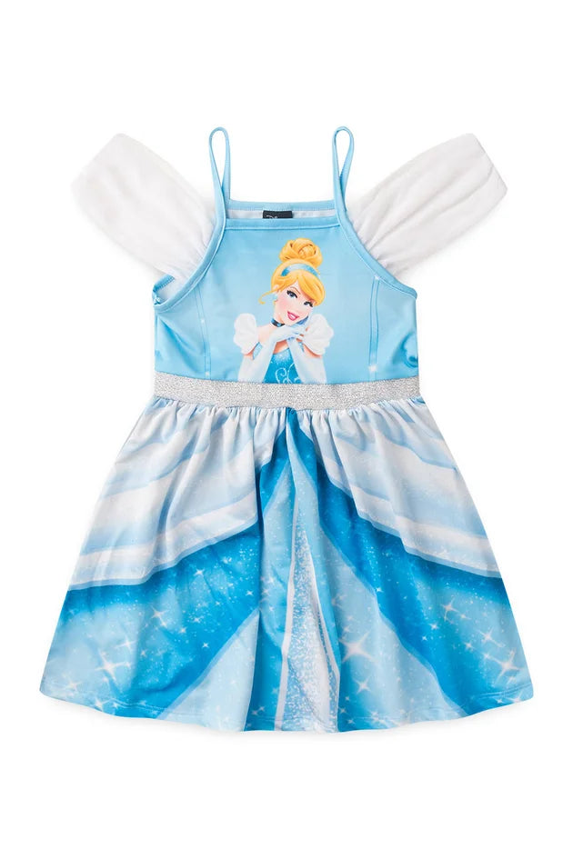 Vestido Infantil Cinderela + Tiara