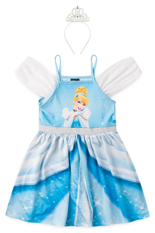 Vestido Infantil Cinderela + Tiara