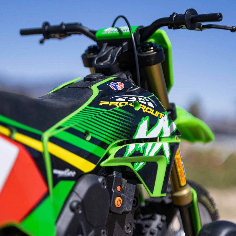 RC Motorcycle Promoto-MX 1/4 Motorcycle Ready-To-Run Combo Inclui bateria e carregador Pro Circuit