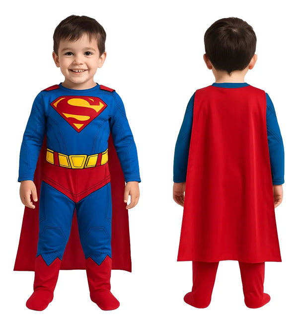 Fantasia Superman Infantil Capa Velcro Luxo Super Homem Geek