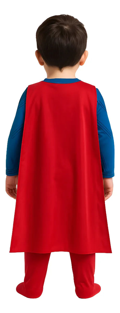 Fantasia Superman Infantil Capa Velcro Luxo Super Homem Geek
