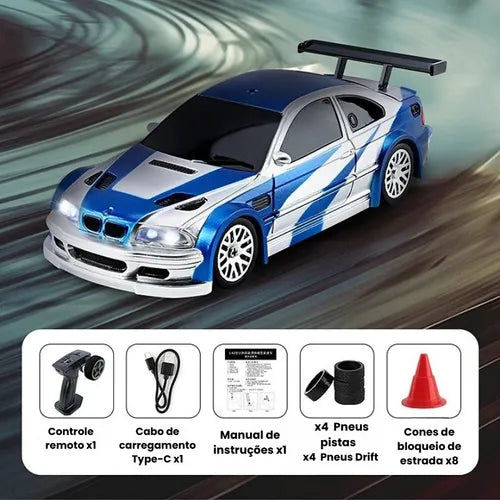 Carrinho Controle Remoto Mini Rc Drift 1:43 Esportivo