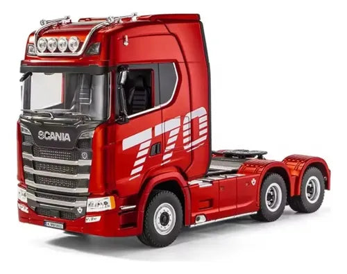 Caminhão Huina 1501 - Modelo Scania 770s - Rc Com A Carreta- Realista Vermelho