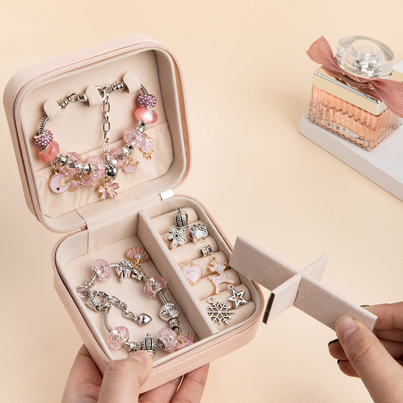 Pulseira Berloque Personalizável - Pulseiras + Porta Jóias de Brinde