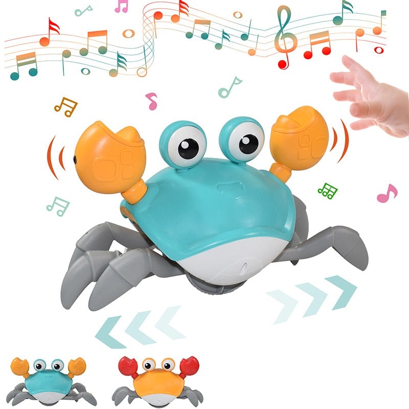 Caranguejo Fujão com Sensor de Obstáculos, Música e Luzes