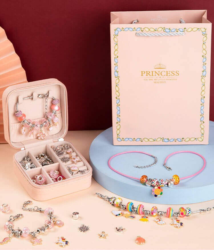 Pulseira Berloque Personalizável - Pulseiras + Porta Jóias de Brinde