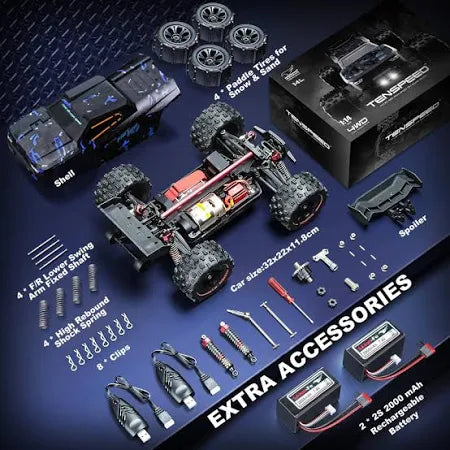 Carro Rc Tenssenx 1/14 Scale 60 Km/h De Alta Velocidade